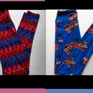 2 L2uLaRoe leggings Tween bundle